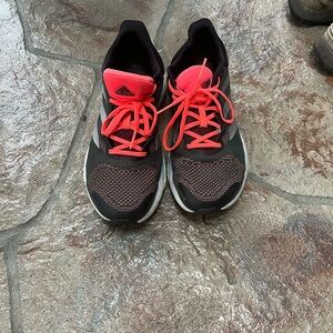Adidas Black and Red/pink Athletic Shoes - great shape